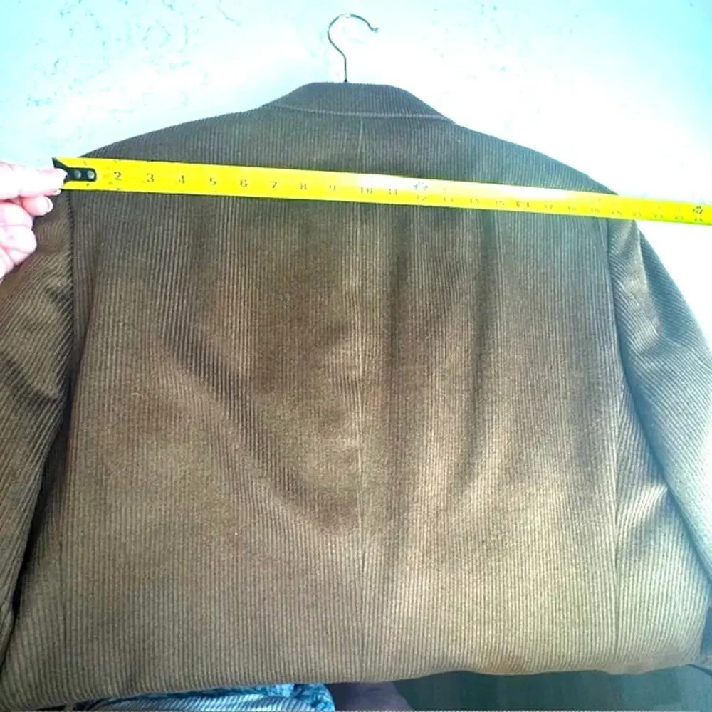 Jos. A. Bank 43L Brown Wool Silk Corduroy 2 Button Sport Coat Blazer